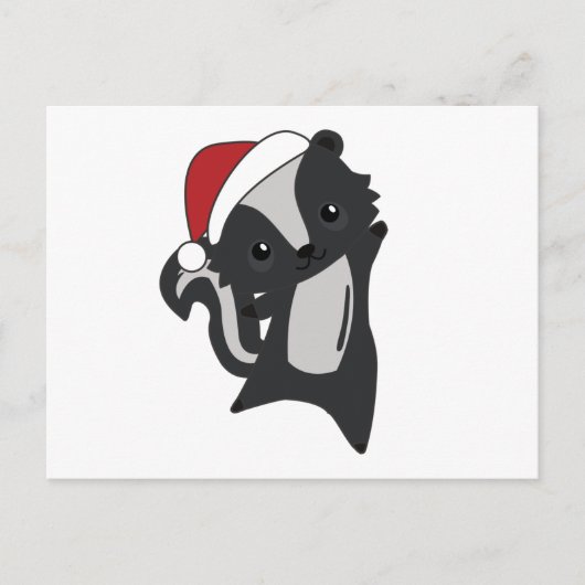 Skunk Christmas Skunks Winter Animals Briefkaart (Voorkant)