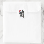 Skunk Christmas Skunks Winter Animals Ronde Sticker (Tas)