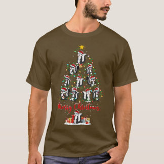 Skunk Dierenvriend Matching Santa Skunk Kerstmis T-shirt