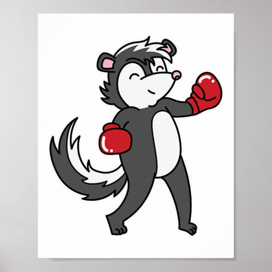 Skunk doet aan boksen poster (Voorkant)