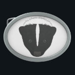 Skunk Face Gesp<br><div class="desc">Grappig skunk face Toon. achtergrondkleur.</div>