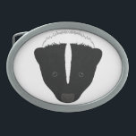 Skunk Face Gesp<br><div class="desc">Grappig skunk face Toon.  achtergrondkleur.</div>