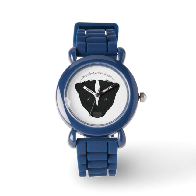 Skunk Face Horloge (Voorkant)