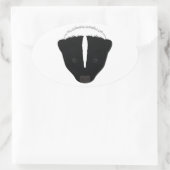 Skunk Face Ovale Sticker (Tas)