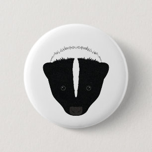 Skunk Face Ronde Button 5,7 Cm