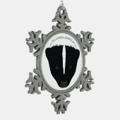 Skunk Face Tin Sneeuwvlok Ornament (Links)