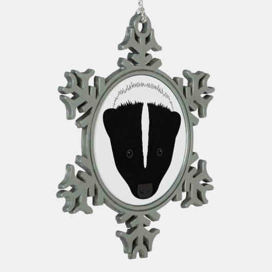 Skunk Face Tin Sneeuwvlok Ornament (Links)