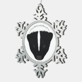 Skunk Face Tin Sneeuwvlok Ornament (Rechts)