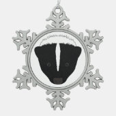 Skunk Face Tin Sneeuwvlok Ornament (Voorkant)