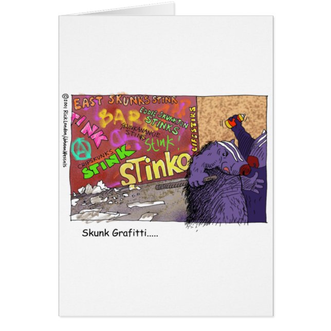 Skunk Graffiti Funny Cartoon Gifts & T-shirt (Voorkant)