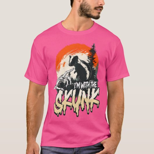 Skunk Halloween Ik ben bij de Skunk T-shirt (Voorkant)