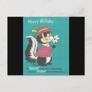  Skunk Happy Birthday Briefkaart