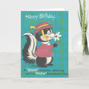  Skunk Happy Birthday Kaart