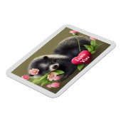 Skunk Hugging Flowers houdt van je Magnet Magneet (Linkerzijde)