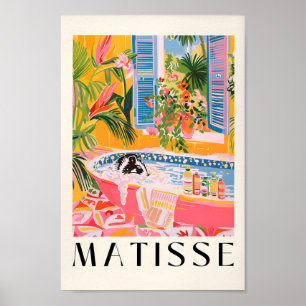 Skunk in Bad Poster, Mid Century Poster, Roze Poster