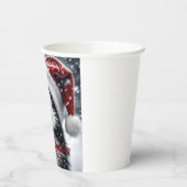 Skunk in Santa Hat Keramisch Ornament Papieren Bekers (Links)