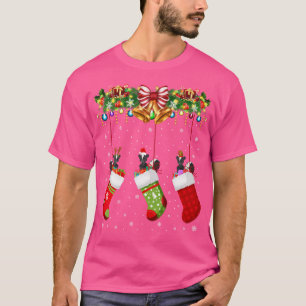 Skunk in Sokken Xmas Rendier Santa Elf Skunk Lover T-shirt
