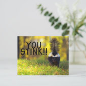 Skunk je stinkt briefkaart (Staand voorkant)