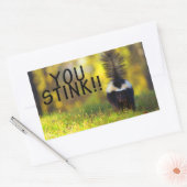 Skunk je stinkt rechthoekige sticker (Envelop)