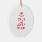 Skunk Keramisch Ornament (Rechts)
