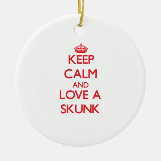 Skunk Keramisch Ornament (Voorkant)