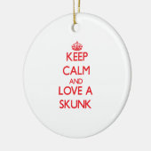 Skunk Keramisch Ornament (Links)