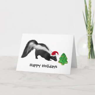 Skunk Kerst Kaart
