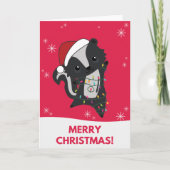 Skunk kerststinkdieren winterfeestdag Kaart (Voorkant)