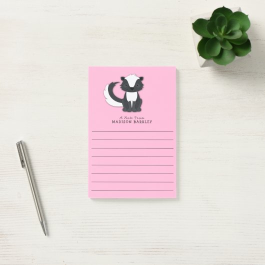 Skunk Kind Cute Woodland Animal Post-it® Notes (Kantoor)