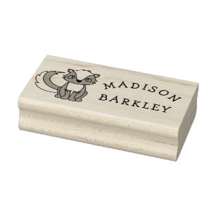 Skunk Kind Cute Woodland Animals Name Rubberstempel