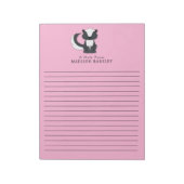 Skunk Kind Cute Woodland Briefpapier Notitieblok (Linkerzijde)