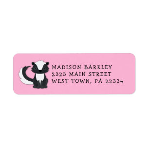 Skunk Kind Cute Woodland Return Label