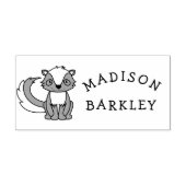 Skunk Kind Leuke bosdieren Naam Rubberstempel (Afrduk)