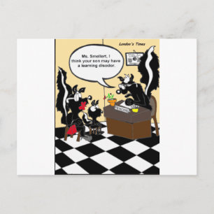 Skunk Learning Disodors Funny Gifts & T - shirts Briefkaart