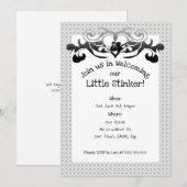 Skunk Little Stinker Baby shower Kaart (Voorkant / Achterkant)