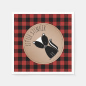 Skunk Lumberjack Plaid Baby showers servetten (Voorkant)