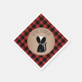 Skunk Lumberjack Plaid Baby showers servetten (Hoek)