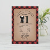 Skunk Lumberjack Play Birthday Party Kaart (Staand voorkant)