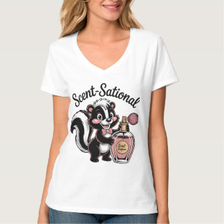 Skunk met parfum flesontwerp t-shirt