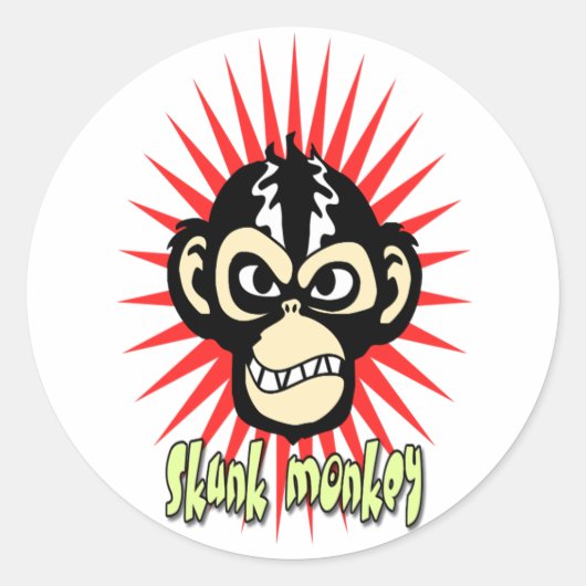 Skunk Monkey Sticker (Voorkant)