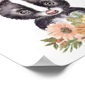 Skunk Nursery Wall Art Décor, Baby Gift Poster (Hoek)