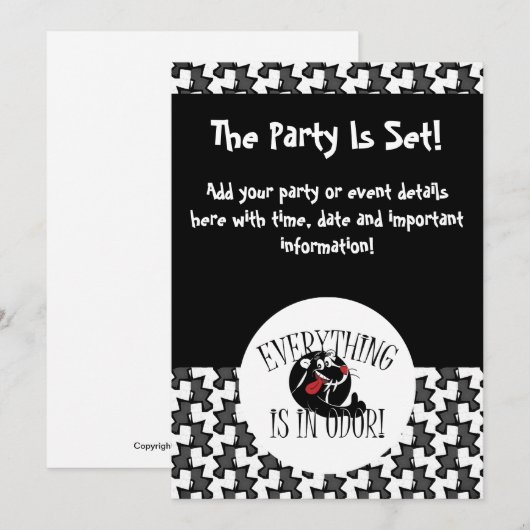 Skunk Party Kaart (Voorkant / Achterkant)