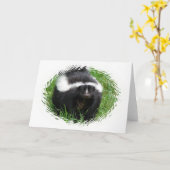 Skunk Photo-Wenskaart Kaart (Gele Bloem)