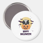 Skunk Pumpkin Cute Skunks Happy Halloween Magneet (Voorkant / Achterkant)