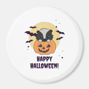 Skunk Pumpkin Cute Skunks Happy Halloween Magneet