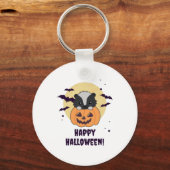 Skunk Pumpkin Cute Skunks Happy Halloween Sleutelhanger (Voorkant)
