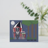 Skunk Reading in the Forest Postcards Feestdagenkaart (Staand voorkant)