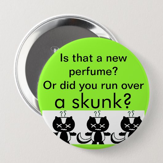 Skunk Ronde Button 4,0 Cm (Voorkant /achterkant)