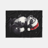 Skunk Santa Hat Funny Xmas Skunk Lovers Christmas  Fleece Deken (Voorkant (Horizontaal))