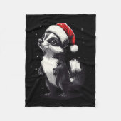 Skunk Santa Hat Funny Xmas Skunk Lovers Christmas  Fleece Deken (Voorkant)